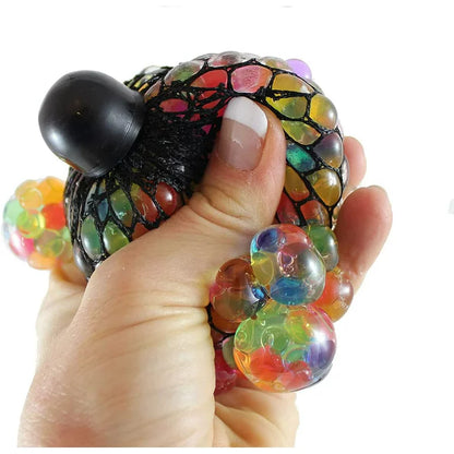 Anti Stress Squishy Mesh Rainbow Ball