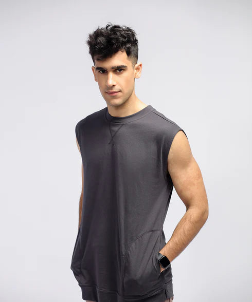 Men's Side Pockets Muscle Top - Bandana