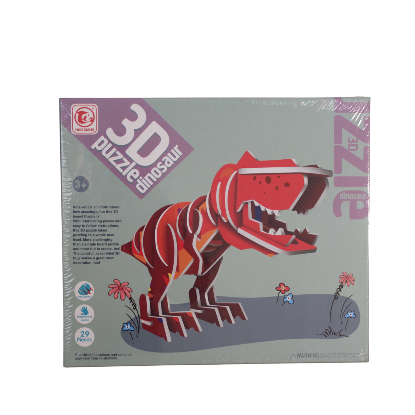 3D Puzzle Dinosaur Red