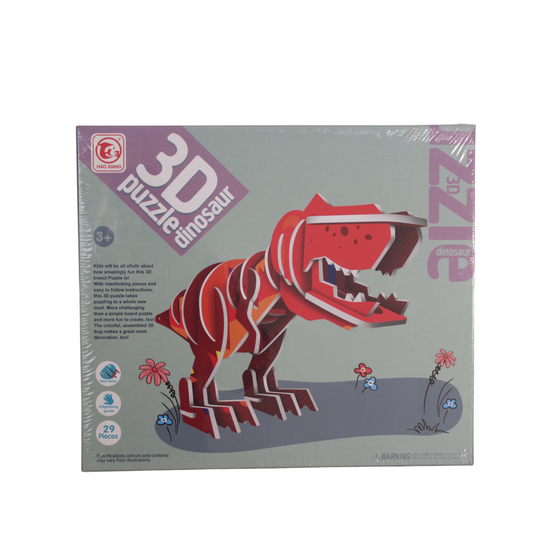 3D Puzzle Dinosaur Red